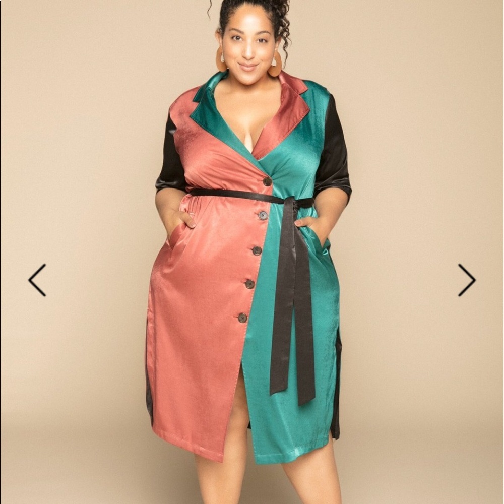 Premme Colorblock Trench Dress